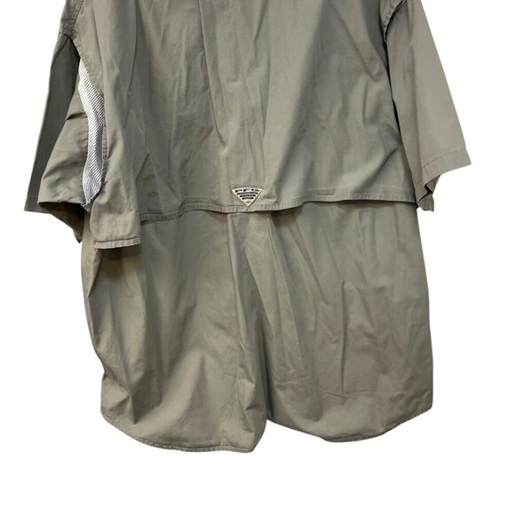 Vintage Columbia PFG Technical Fishing Button Down Shirt Green Cotton Size Large - Picture 8 of 12